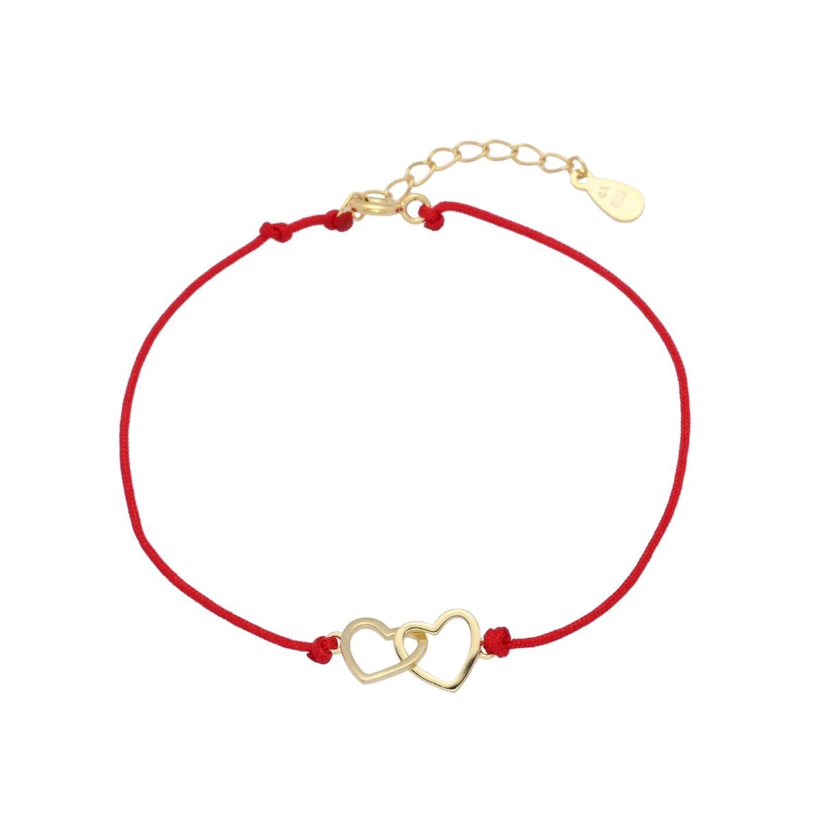 SANTORAL - Pulsera Corazón Doble - Hilo y Plata