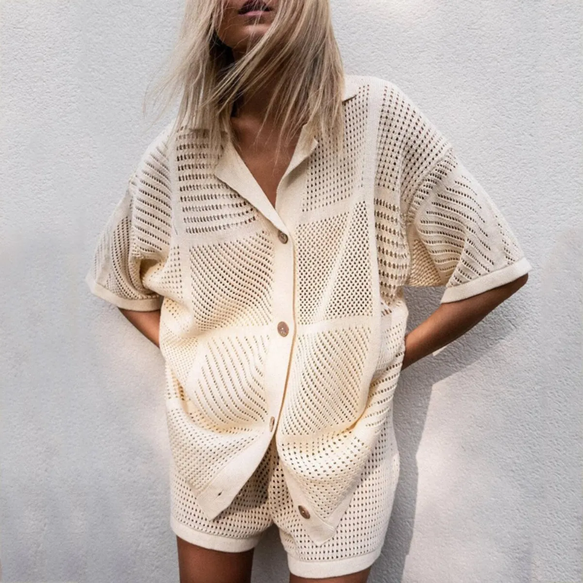 GIOIO - Conjunto Short y Top Mujer Estilo Casual Verano