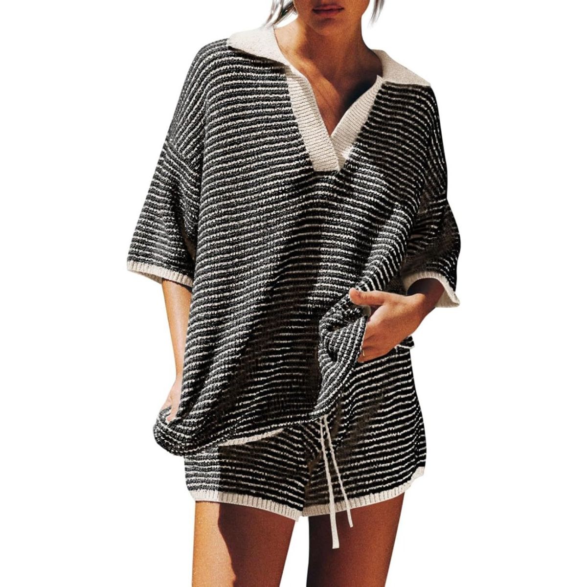 GIOIO - Conjunto Short y Top Mujer Estilo Casual Verano