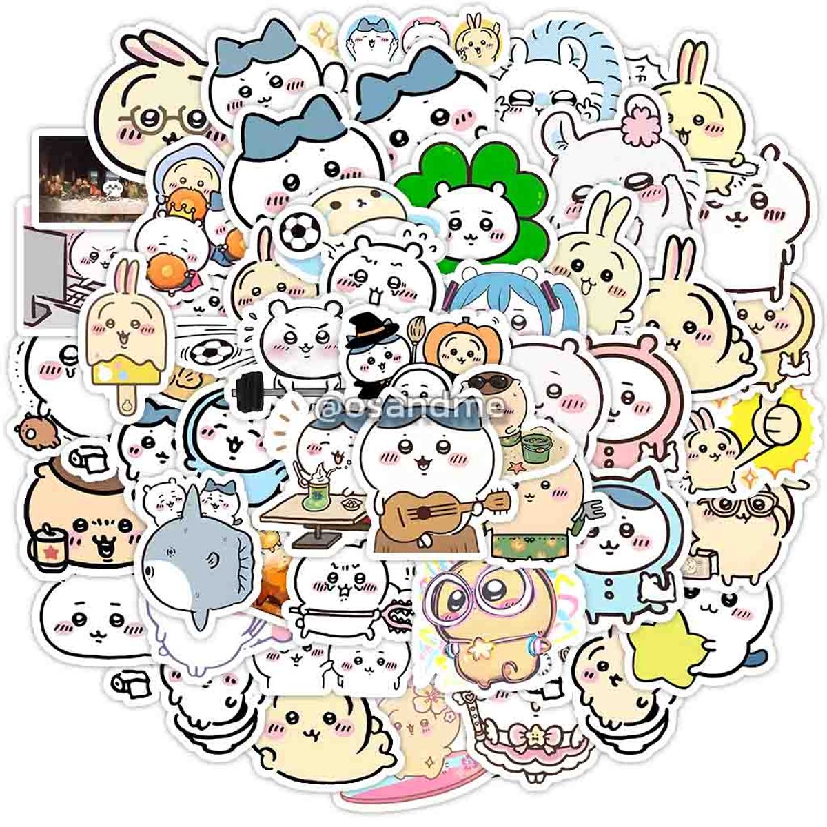 GENERICO - Sticker Chiikawa pack 50 pegatinas Kawaii resistente al agua