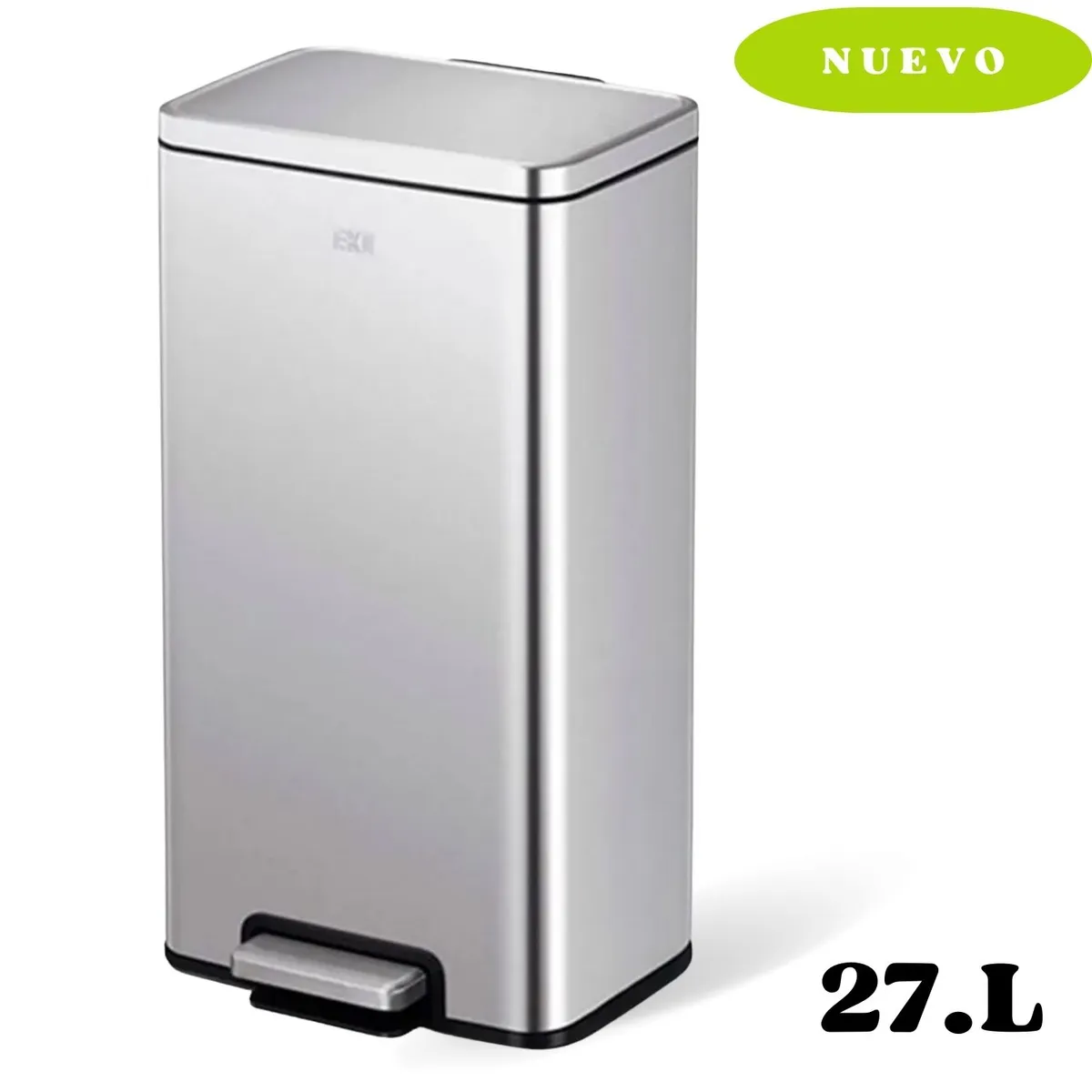 EKO - Papelera con pedal de Acero Inoxidable 27L-Eko
