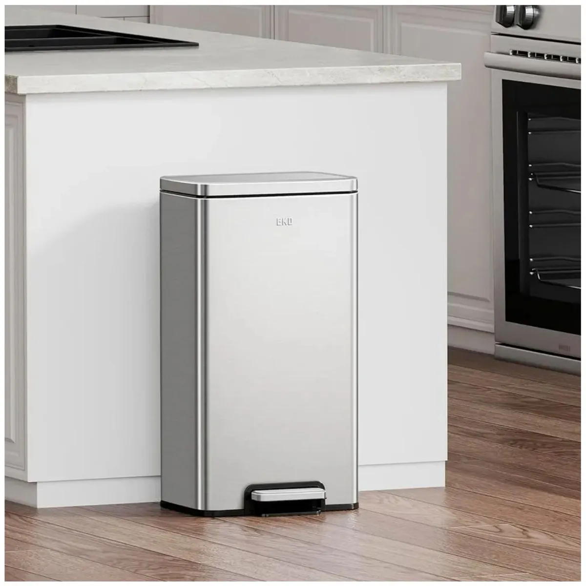 EKO - Papelera con pedal de Acero Inoxidable 27L-Eko