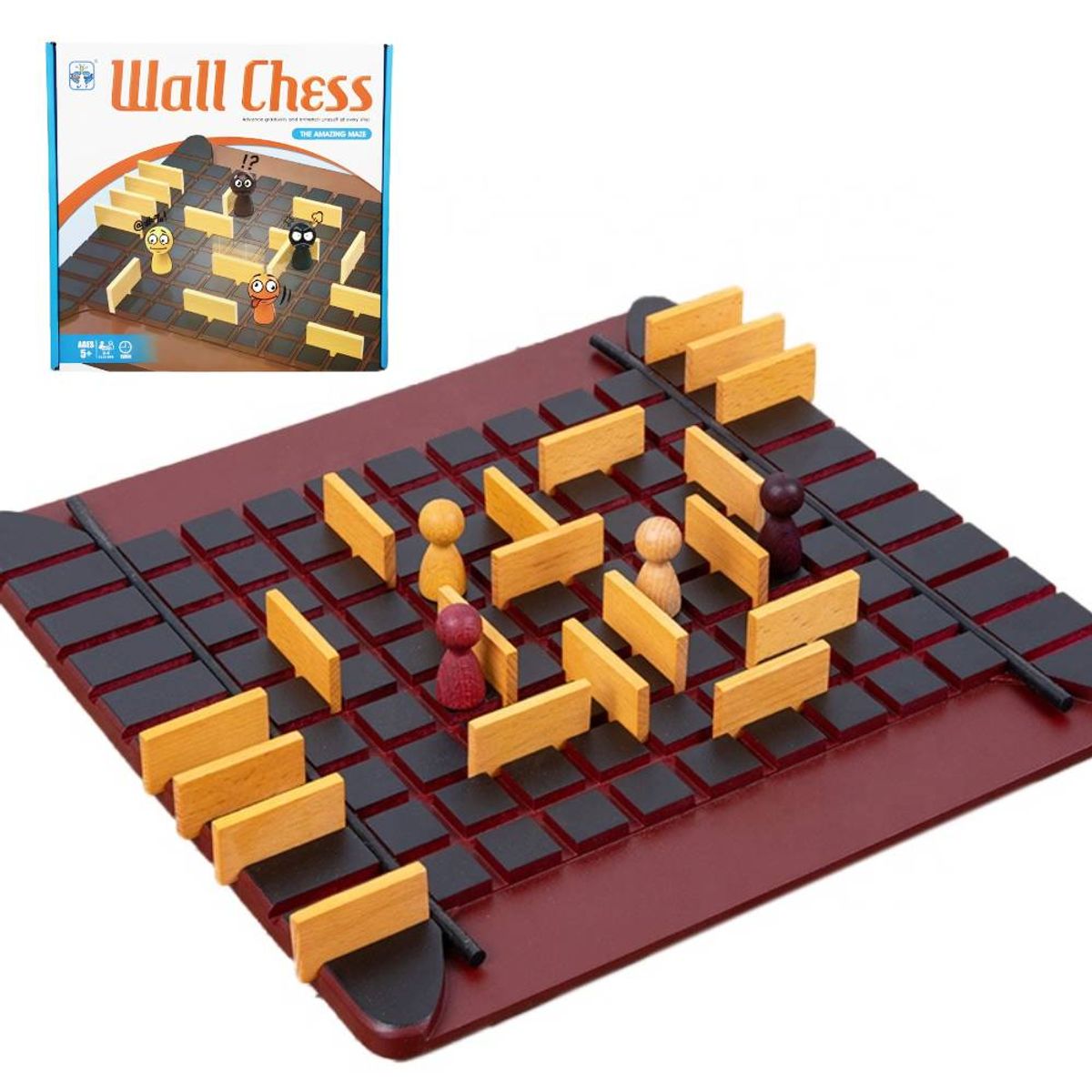 GENERICO - Juego de Mesa con Tablero Ajedrez de Pared