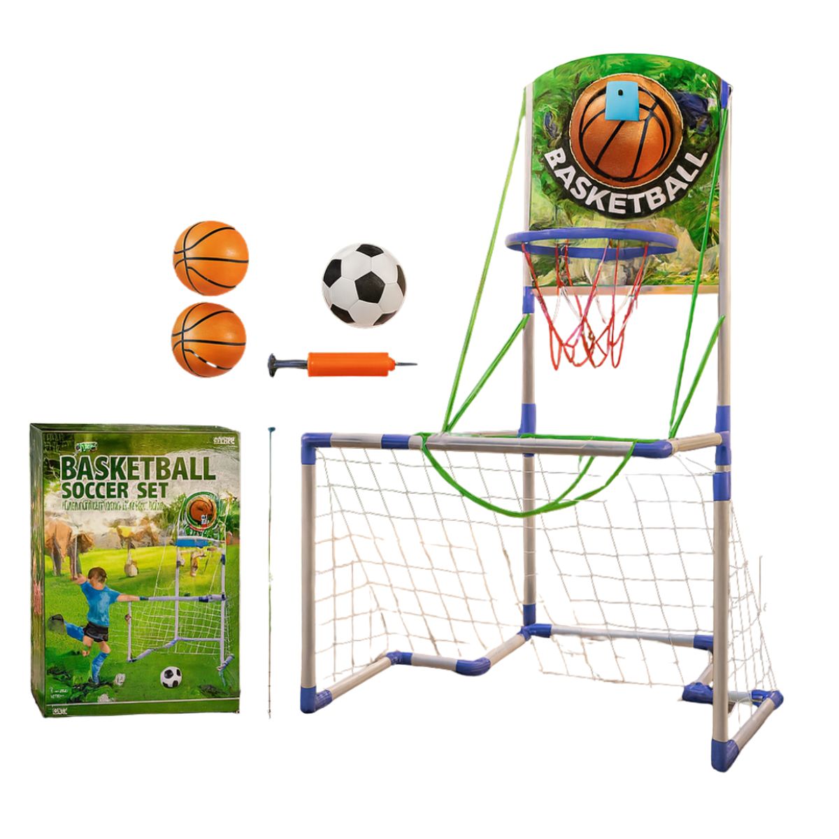 INSPIRA MARKET - Juego de Baloncesto Basket y Futbol 2 en 1