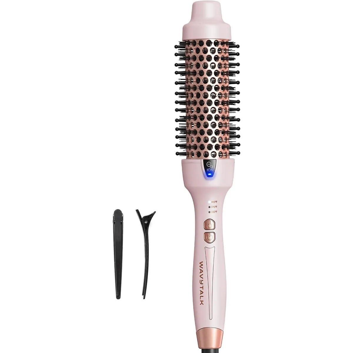 GENERICO - Wavytalk Original Cepillo Rizador Térmico Redondo Express de 1.5 pulgadas