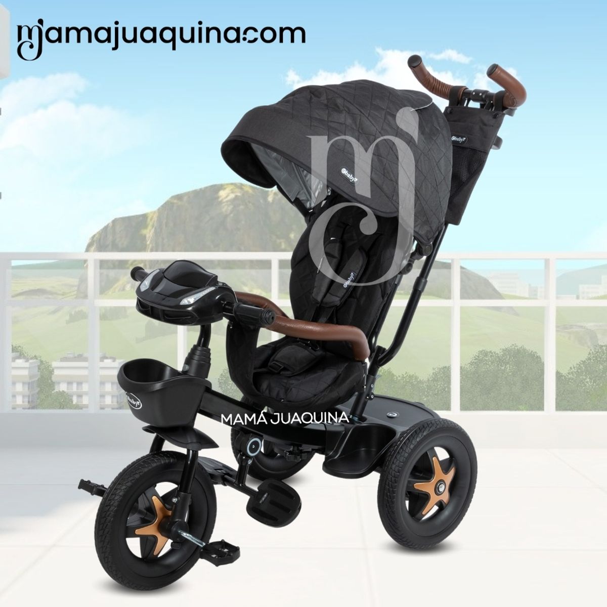 KIDS - Triciclo Guiador Giratorio «SALAN» Edición Limitada Black