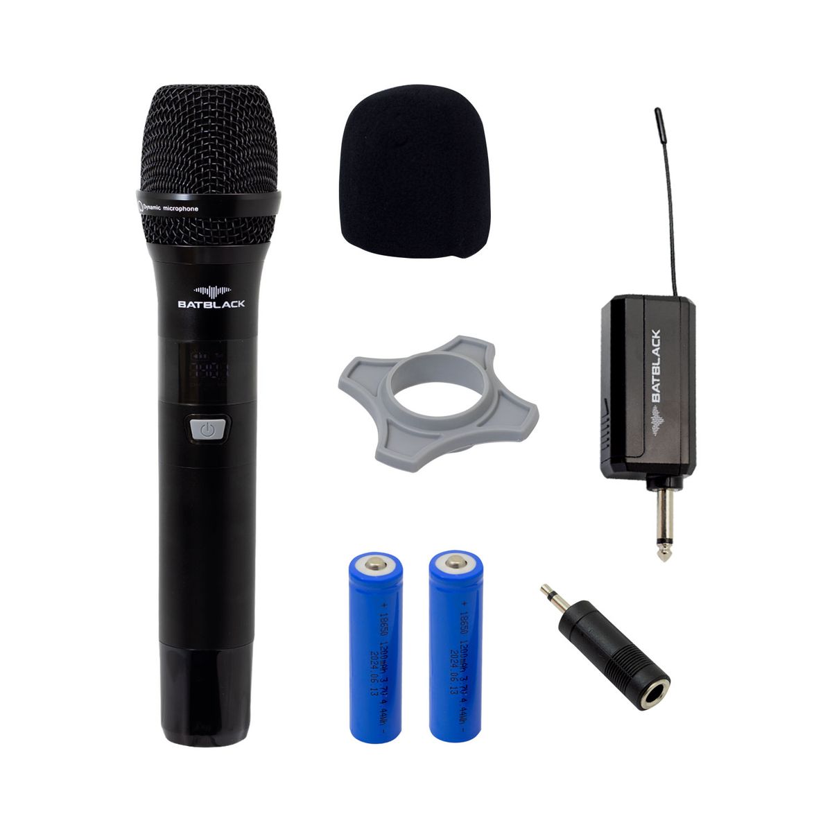 BATBLACK - MICROFONO INALAMBRICO RECARGABLE UHF BATBLACK BT-LR51