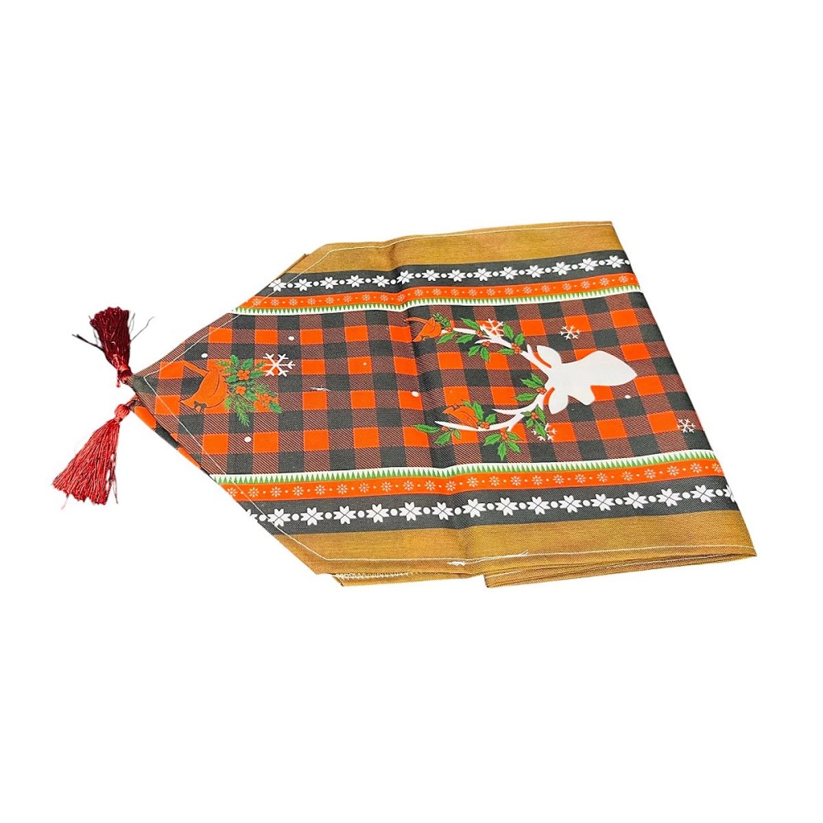 GENERICO - Caminos de mesa navideños Lino grueso 155cm x 32cm