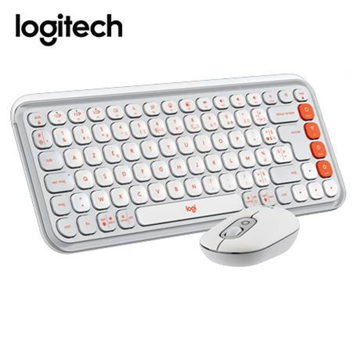 LOGITECH - TECLADO LOGITECH + MOUSE POP ICON BLUETOOTHWIRELESS SP  COPILOT WHITE 920-013055