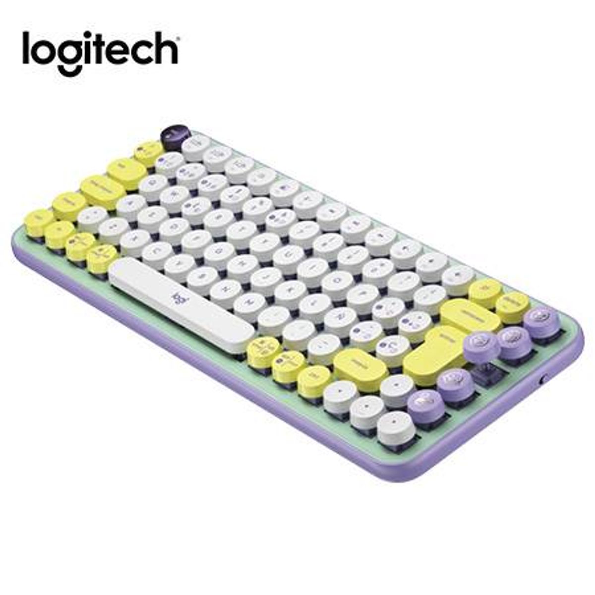 LOGITECH - TECLADO LOGITECH POP KEYS MULTI-DEVICE WIRELESSBT FRESH VIBES LILAGREEN 920-010714