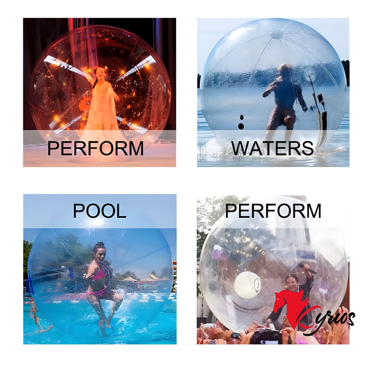 NO LOGO - PELOTA GIGANTE PARA CAMINAR SOBRE EL AGUA DE 2 METROS