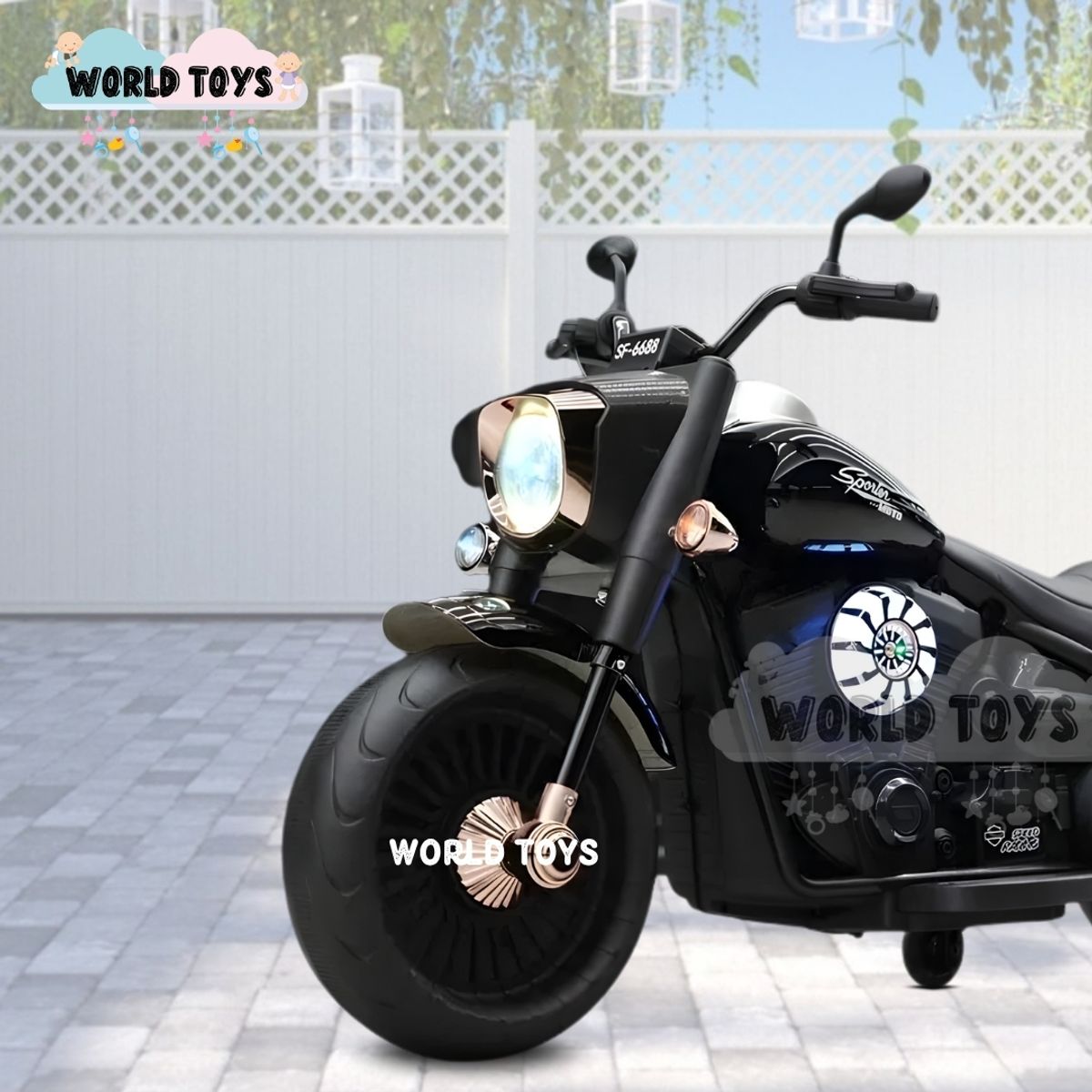 BEAUTIFUL - Moto a Batería Musical «FOCUS» Con Bluetooth Black