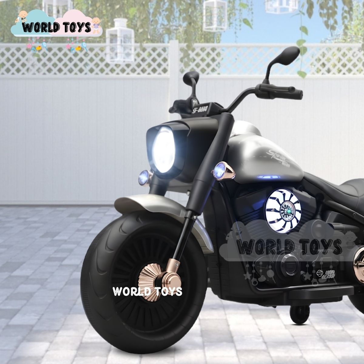 BEAUTIFUL - Moto a Batería Musical «FOCUS» Con Bluetooth Gray