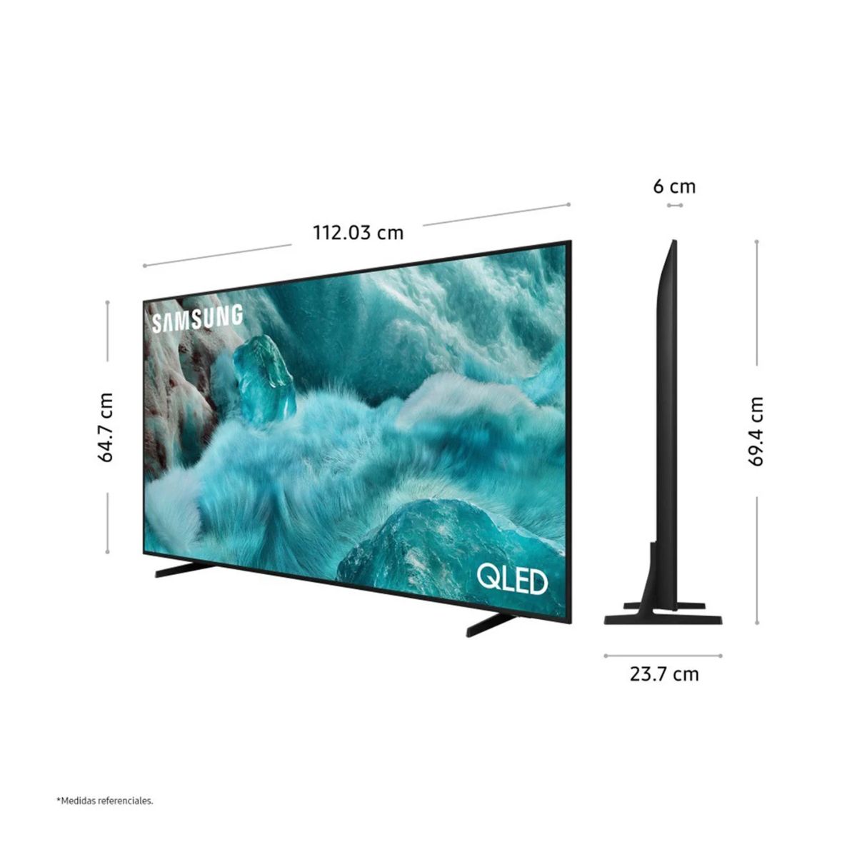 SAMSUNG - Televisor Samsung QLED 50 Visión AI Smart TV QN50Q7FA + Rack Giratorio