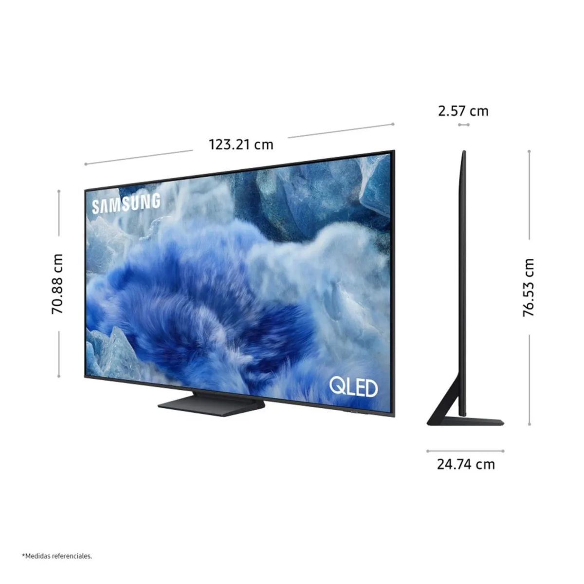 SAMSUNG - Televisor Samsung QLED 55 Visión AI Smart TV QN55Q8FAAGXPE + Rack Giratorio