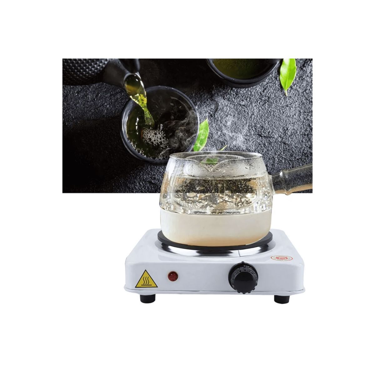 GENERICO - Cocina Eléctrica Elegante De 1 Ornilla Blanco Portátil