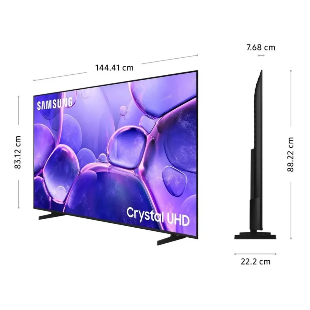 SAMSUNG - Televisor Samsung Smart TV 65 Crystal UHD 4K UN65U8000FGXPE + Rack Giratorio