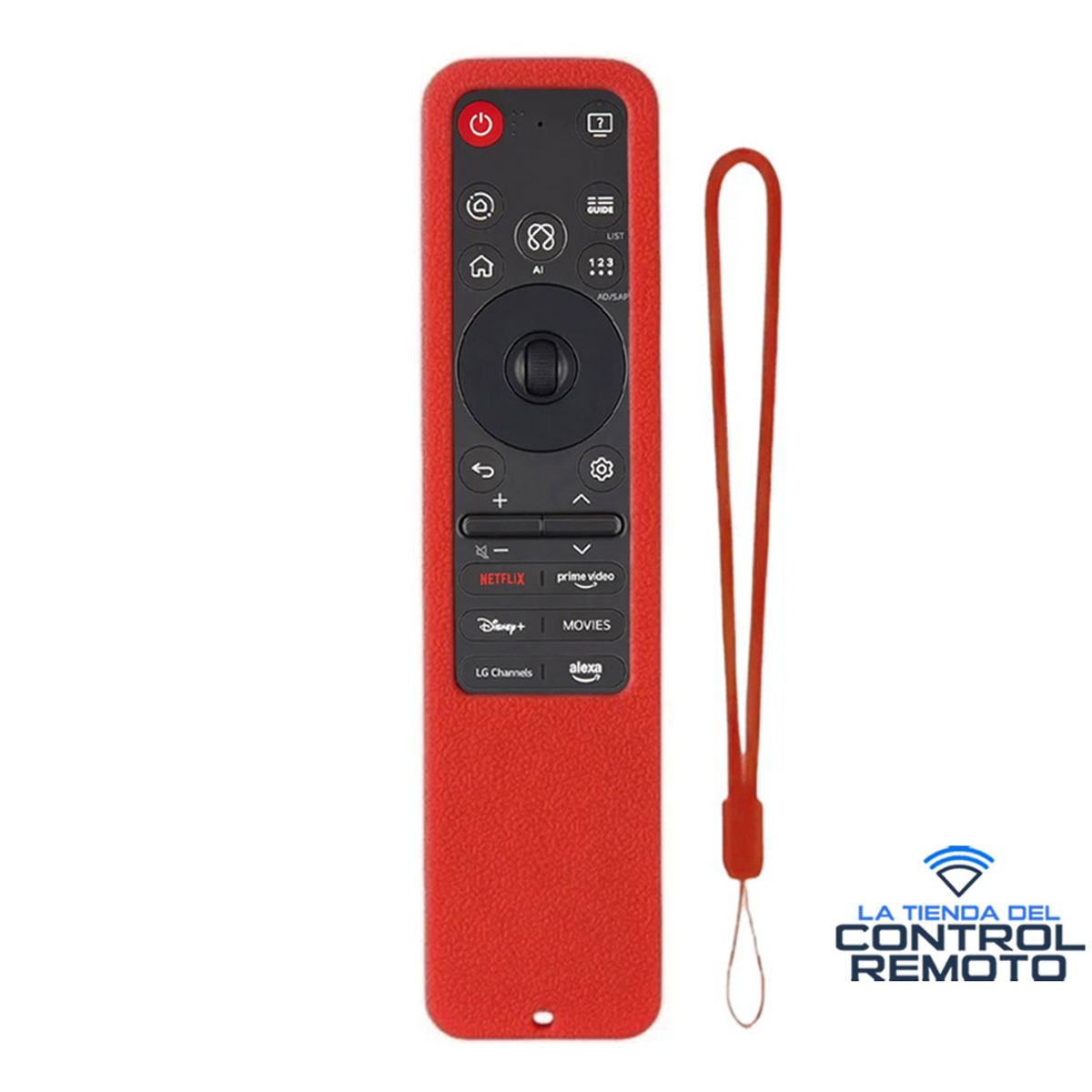GENERICO - Funda Protector para Control LG Magic Mr25 - Rojo