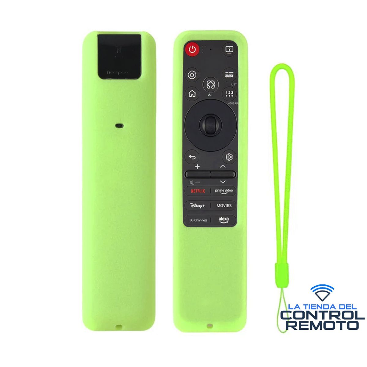 GENERICO - Funda Protector para Control LG Magic Mr25 - Verde Fosforescente