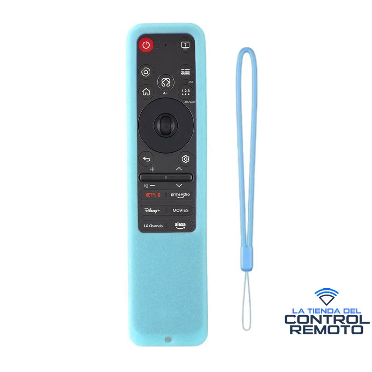 GENERICO - Funda Protector para Control LG Magic Mr25 - Celeste Fosforescente