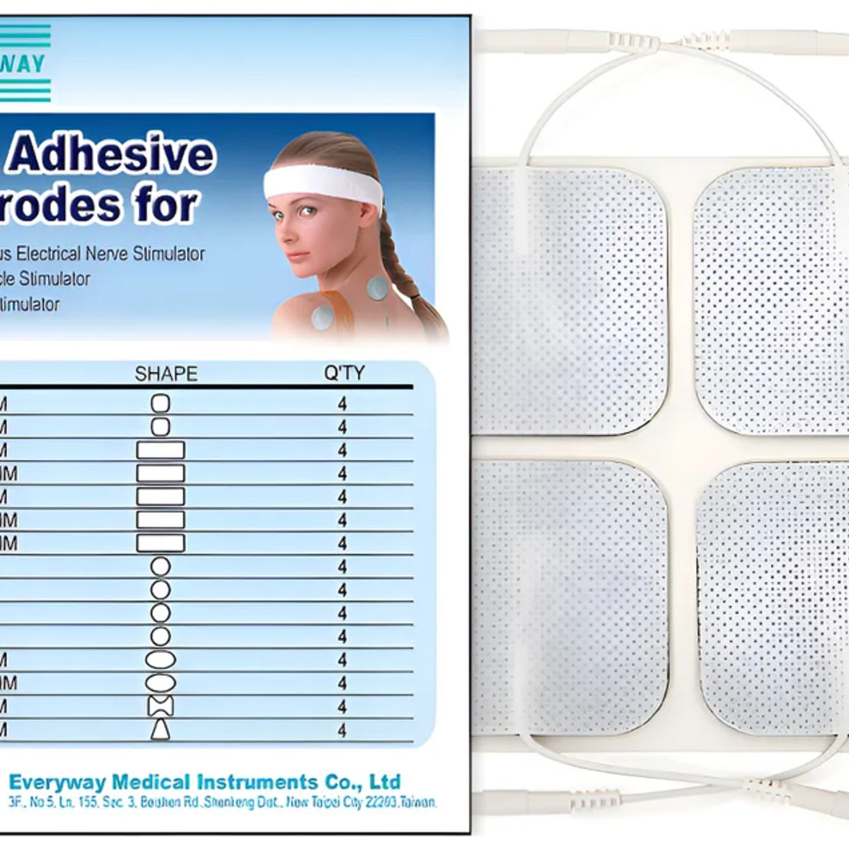 GENERICO - Electrodos Para Tens 7000 5 X 5 Cm X 4 Unidades Everyway