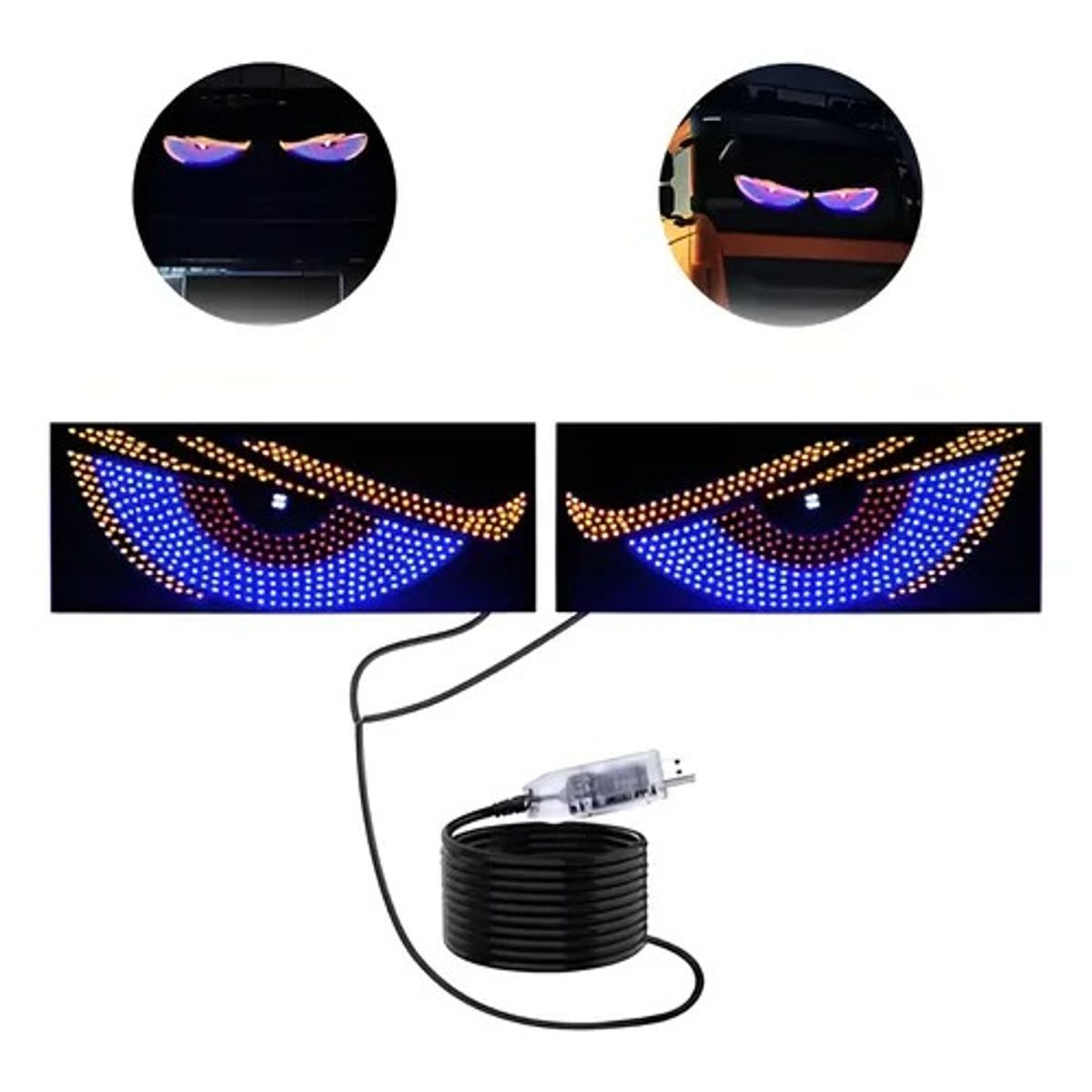 GENERICO - Pantalla Led Ojo Del Diablo Multifunciones Para Autoscamiones 2pzs