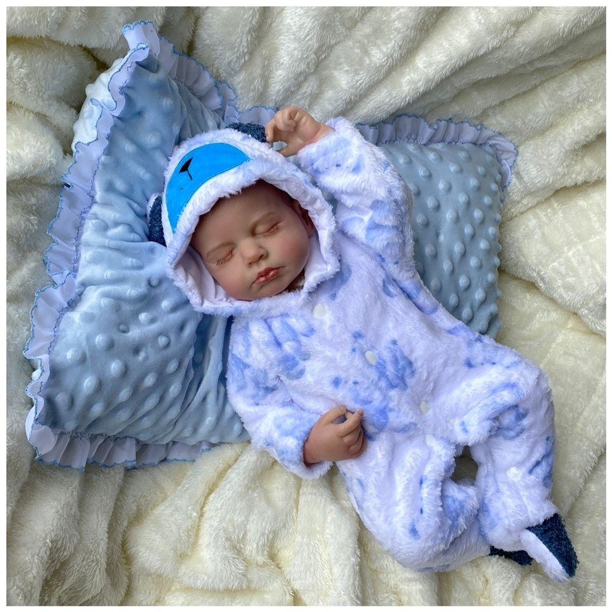 PEQUEÑAS TRAVESURAS - Muñeca Reborn Recién Nacido Lalo Vinilo Siliconado 45 cm