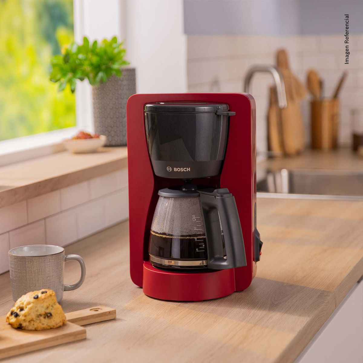 BOSCH - Cafetera de Goteo Rojo TKA2M114