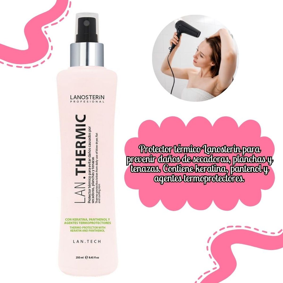 Lanosterin - Protector Térmico Capilar Lanosterin - Frasco 250 ML
