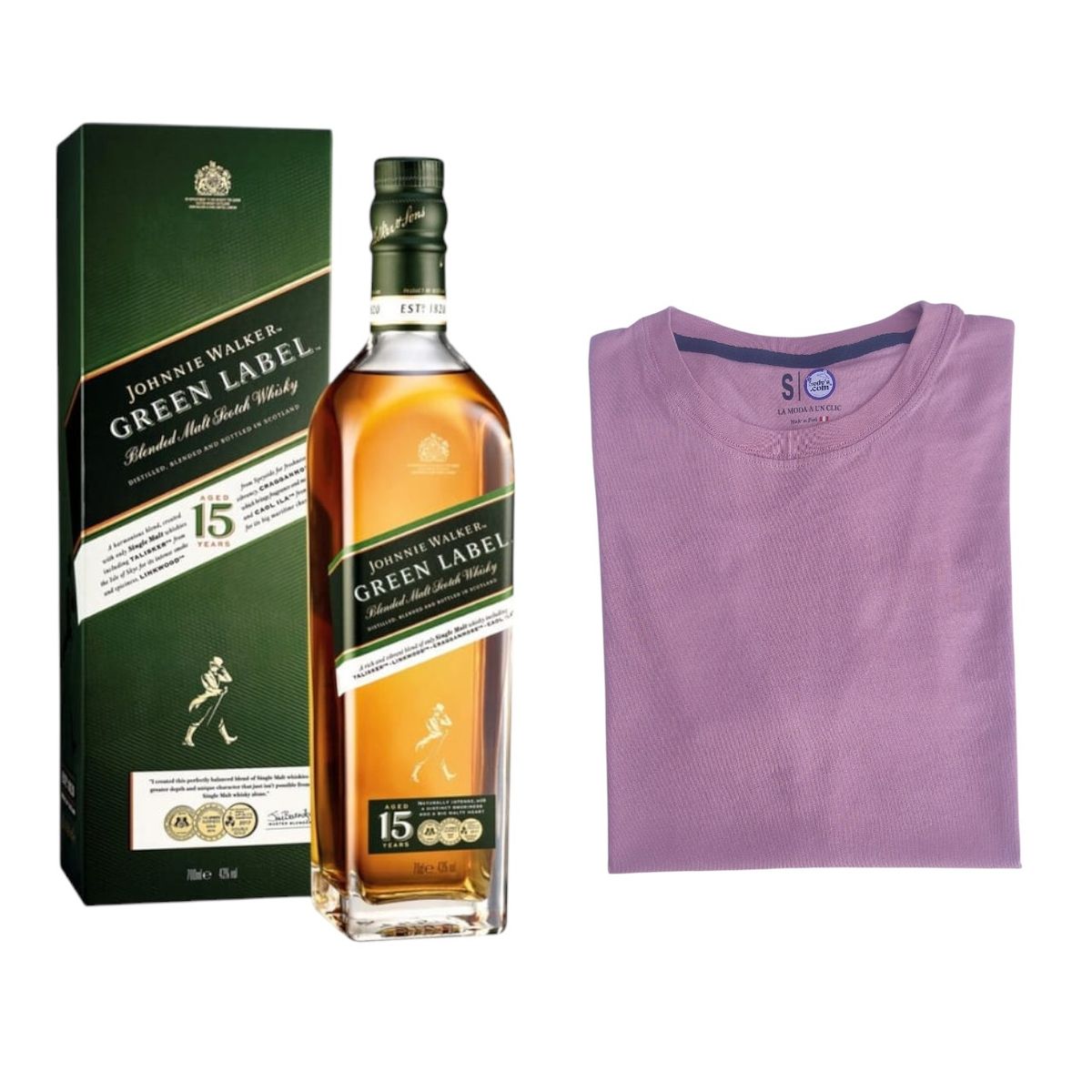 JOHNNIE WALKER - Pack Green Label 750ML + Polo