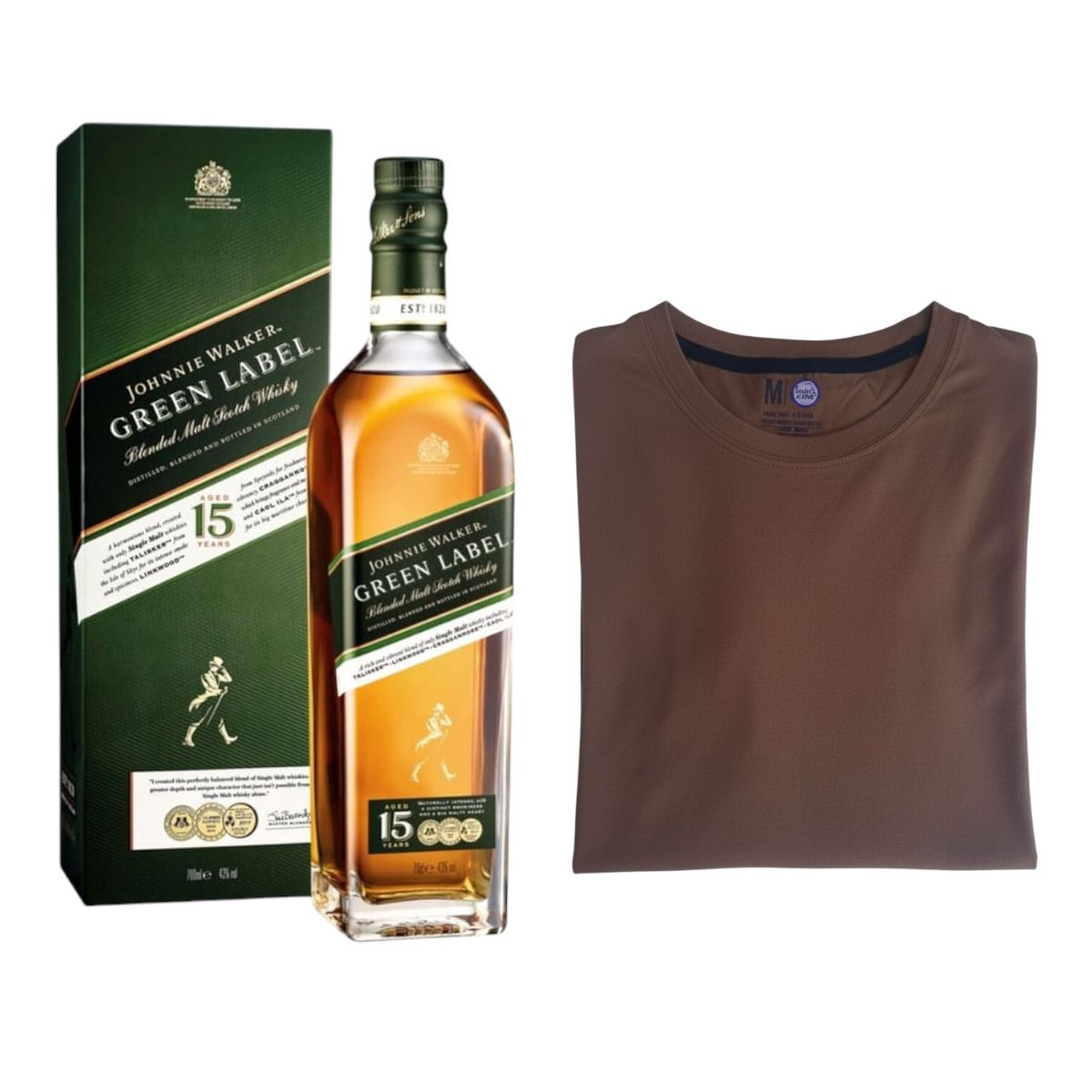 JOHNNIE WALKER - Pack Green Label 750ML + Polo