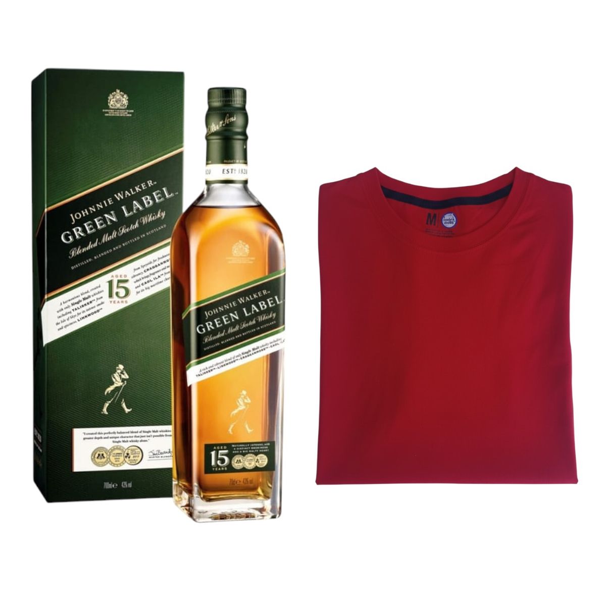 JOHNNIE WALKER - Pack Green Label 750ML + Polo