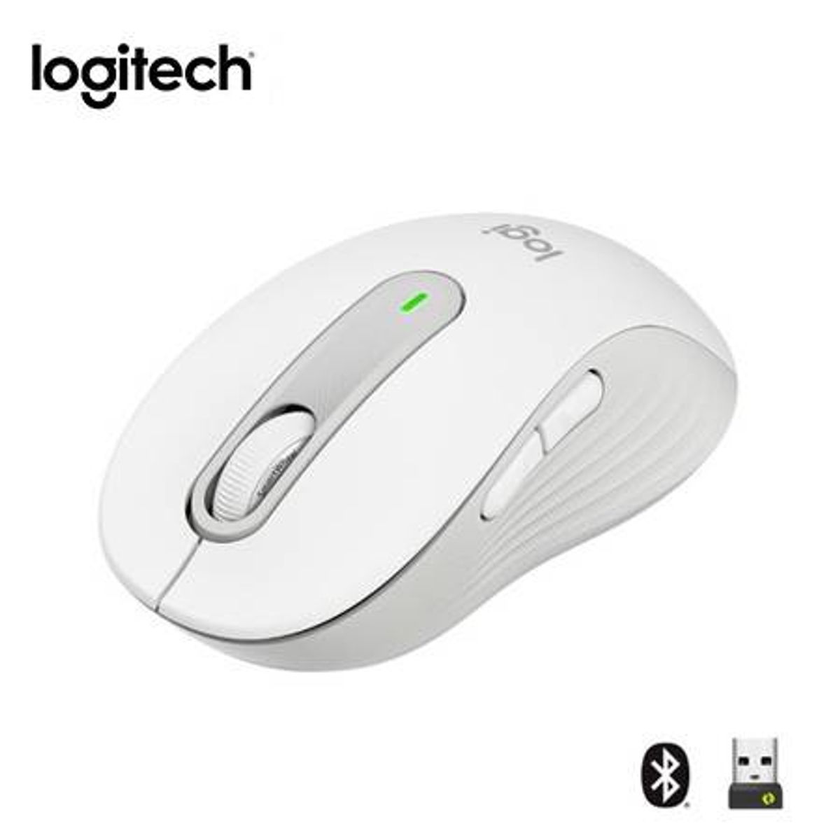 LOGITECH - MOUSE LOGITECH SIGNATURE M650 SILENT LARGE WIRELESSBLUETOOTH WHITE 910-006233