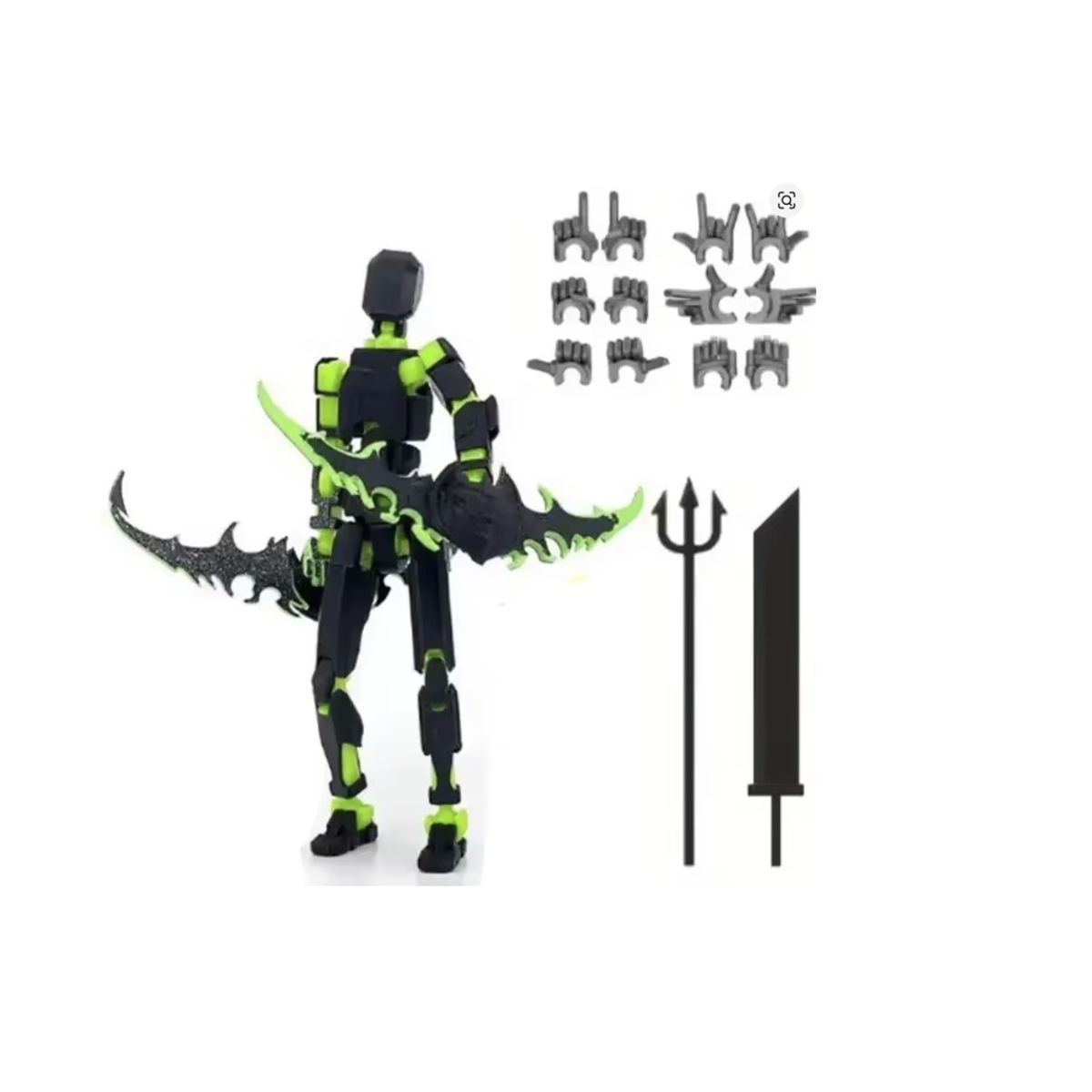 OEM - Muñeco articulado Titan T13 Dummy figura de accion Verde con espadas