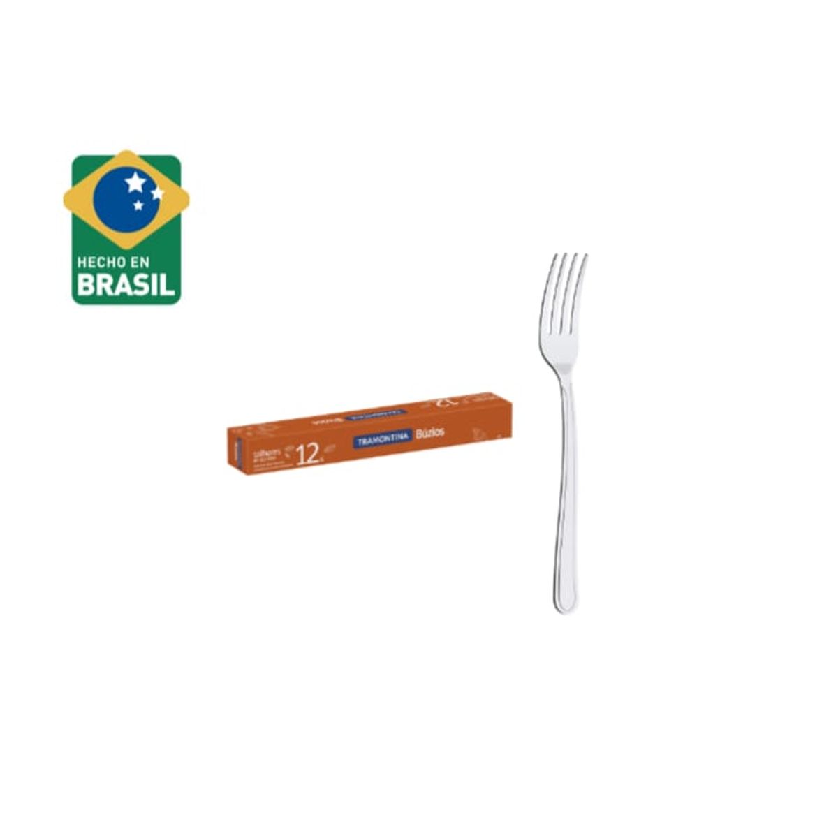 TRAMONTINA - TENEDOR  DE MESA BUZIOS TRAMONTINA 12 PIEZAS