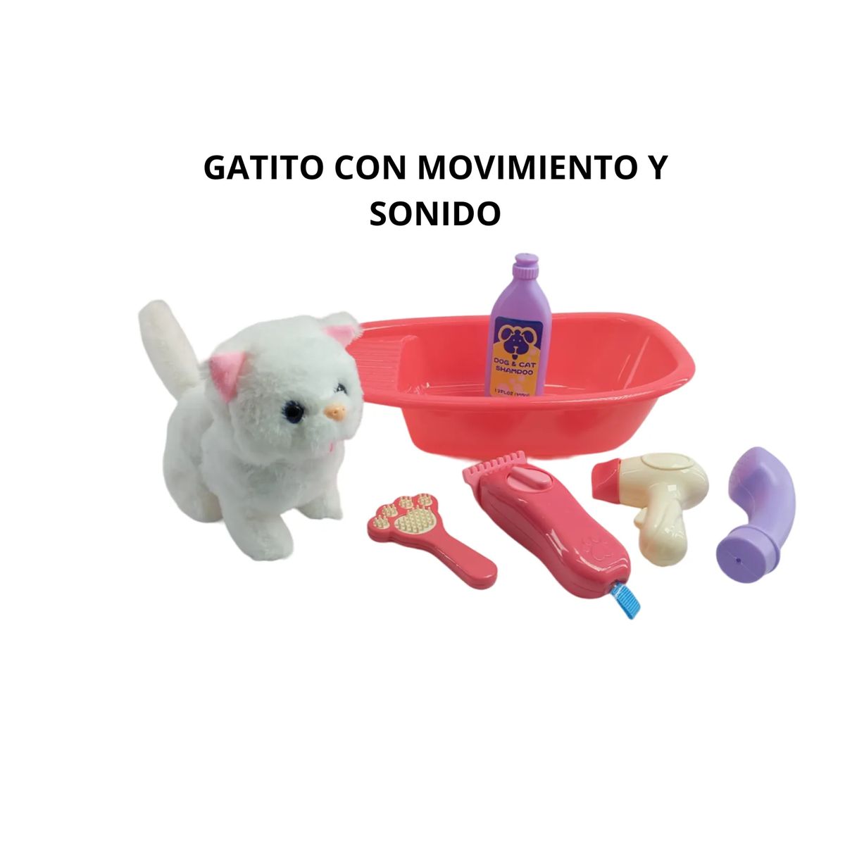 GENERICO - Bañera con Mascota Camina Sonido y Movimiento Premiun