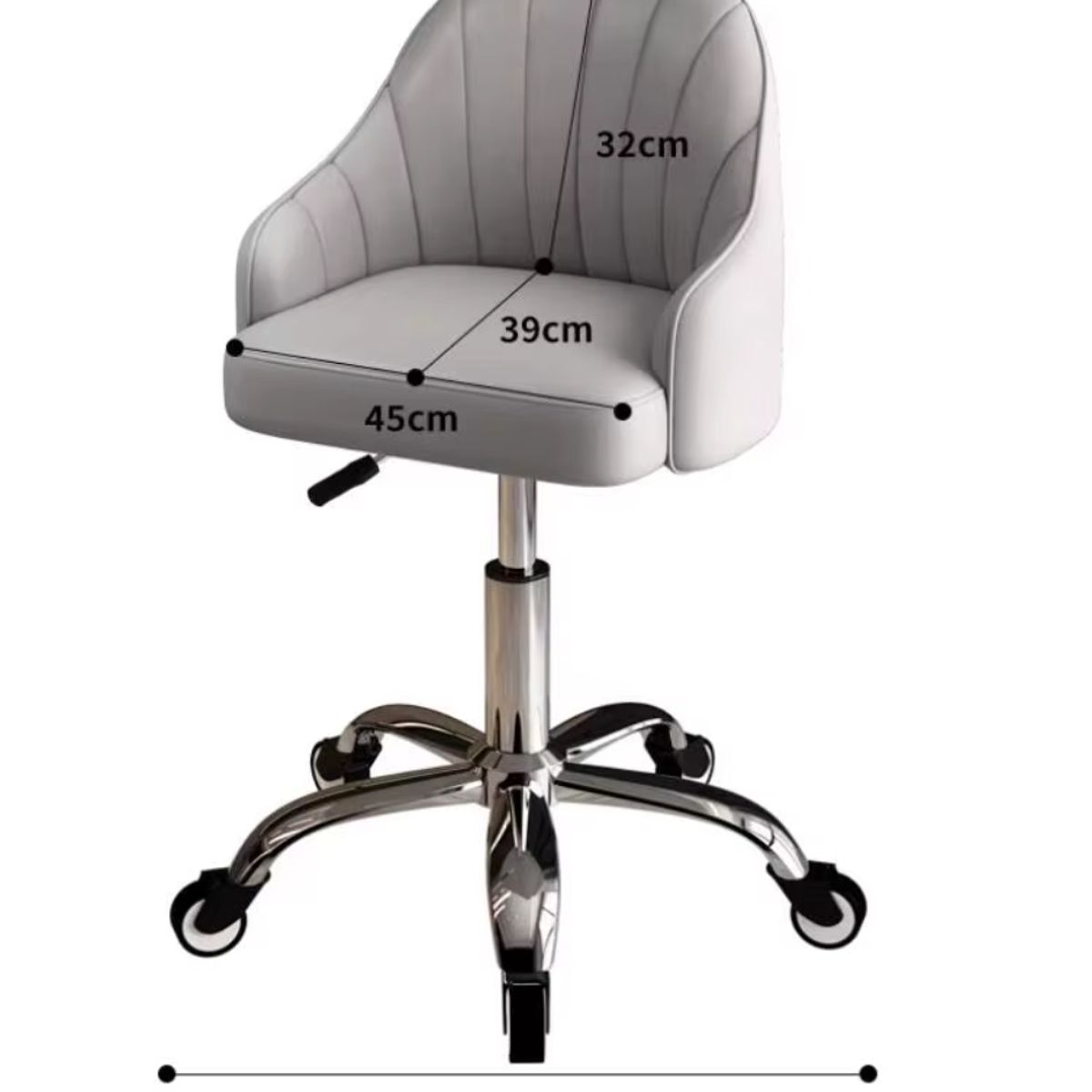 GENERICO - SILLA DE OFICINA ESCRITORIO GIRATORIO ERGONÓMICA TOCADOR AJUSTABLE CUERO PU MARRÓN