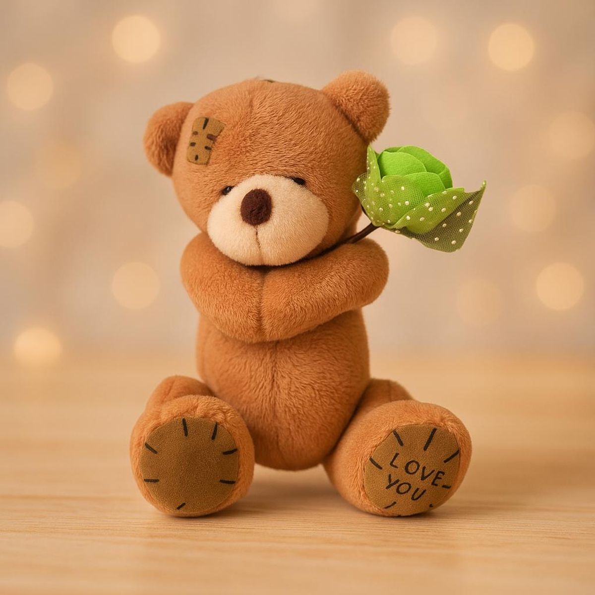 GENERICO - Osito marron rosa verde