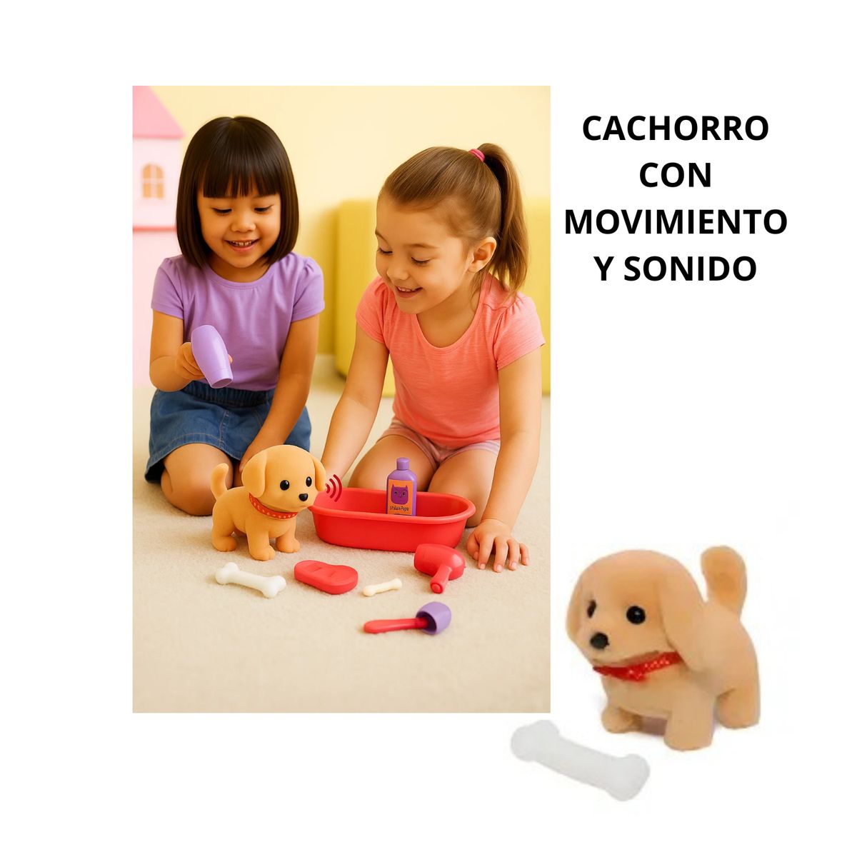 GENERICO - Bañera con Perrito Camina Sonido y Movimiento