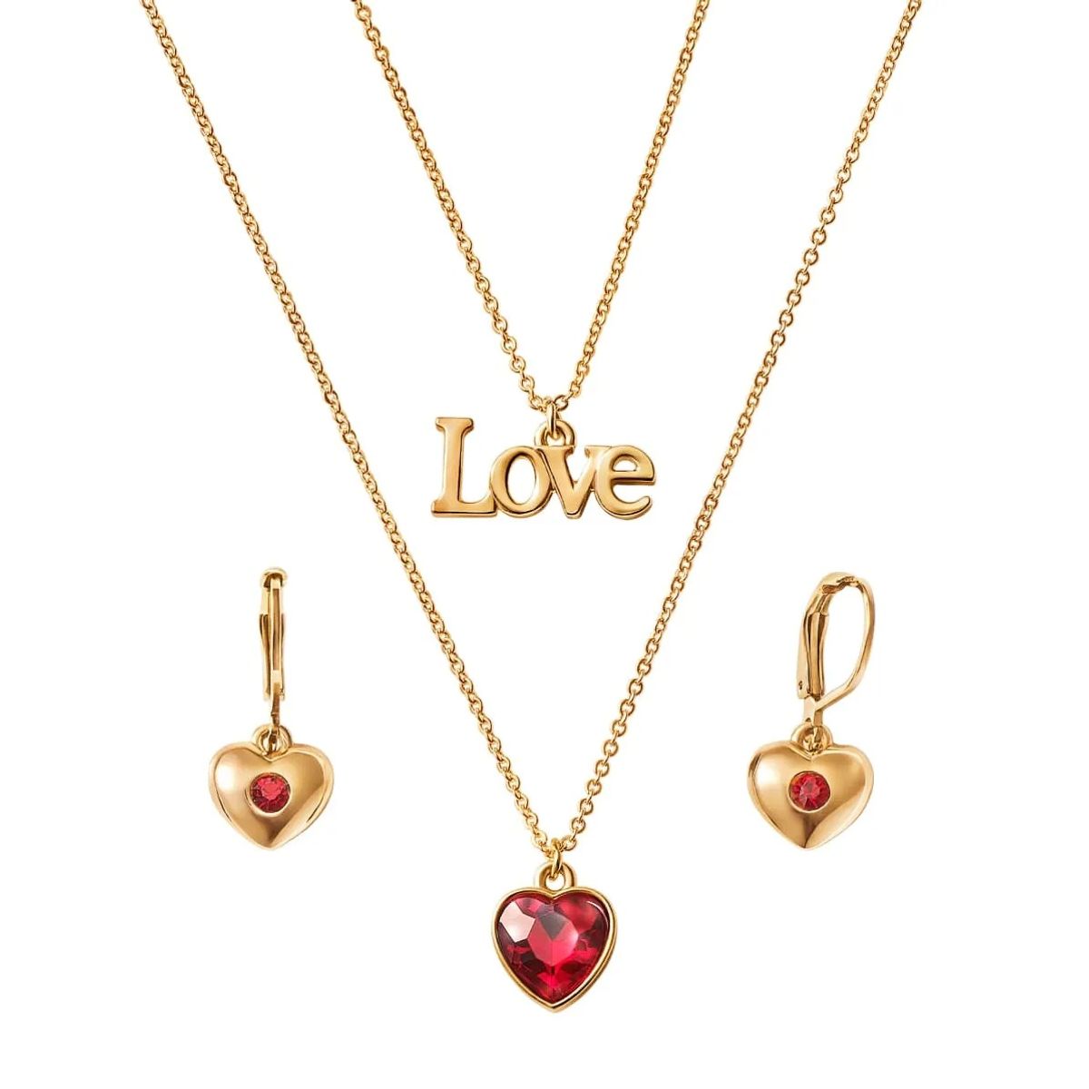 ESIKA - Set Collar + Aretes Love On Glam Corazon Esika