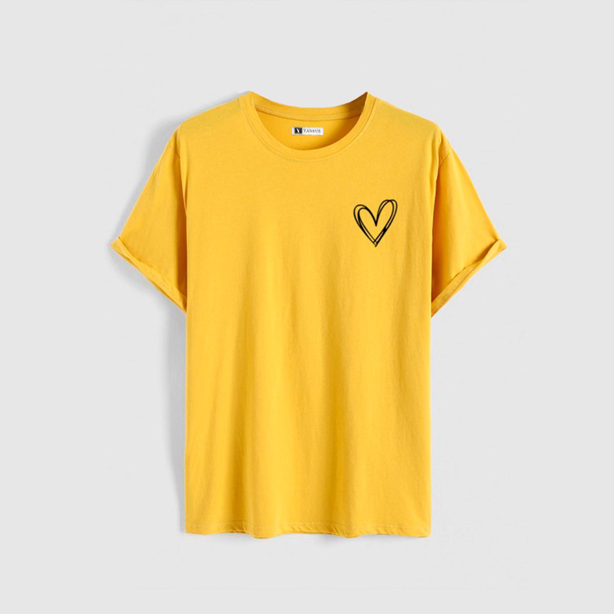 YANSUS - Polo Hombre Yansus Amarillo Estampado