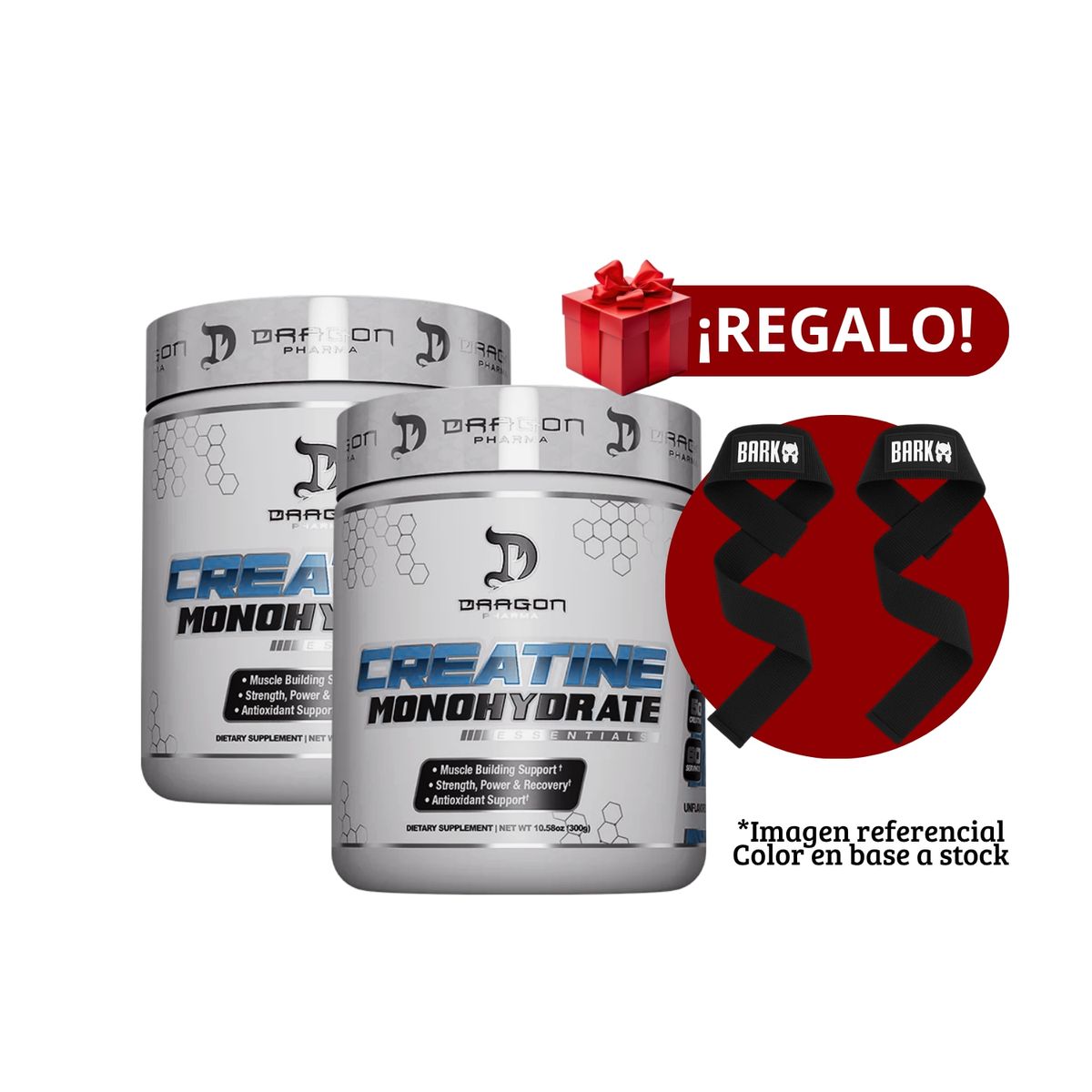 DRAG PHARMA - 2 Creatinas Dragon Pharma 300g+Straps