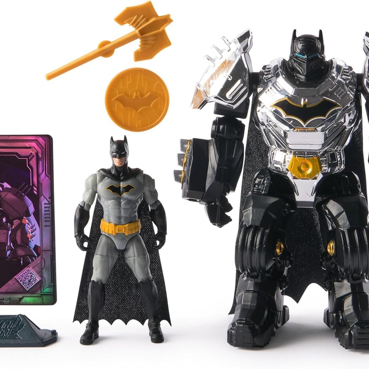 SPIN MASTER - DC Metal Force - Batman y Armadura de Metal