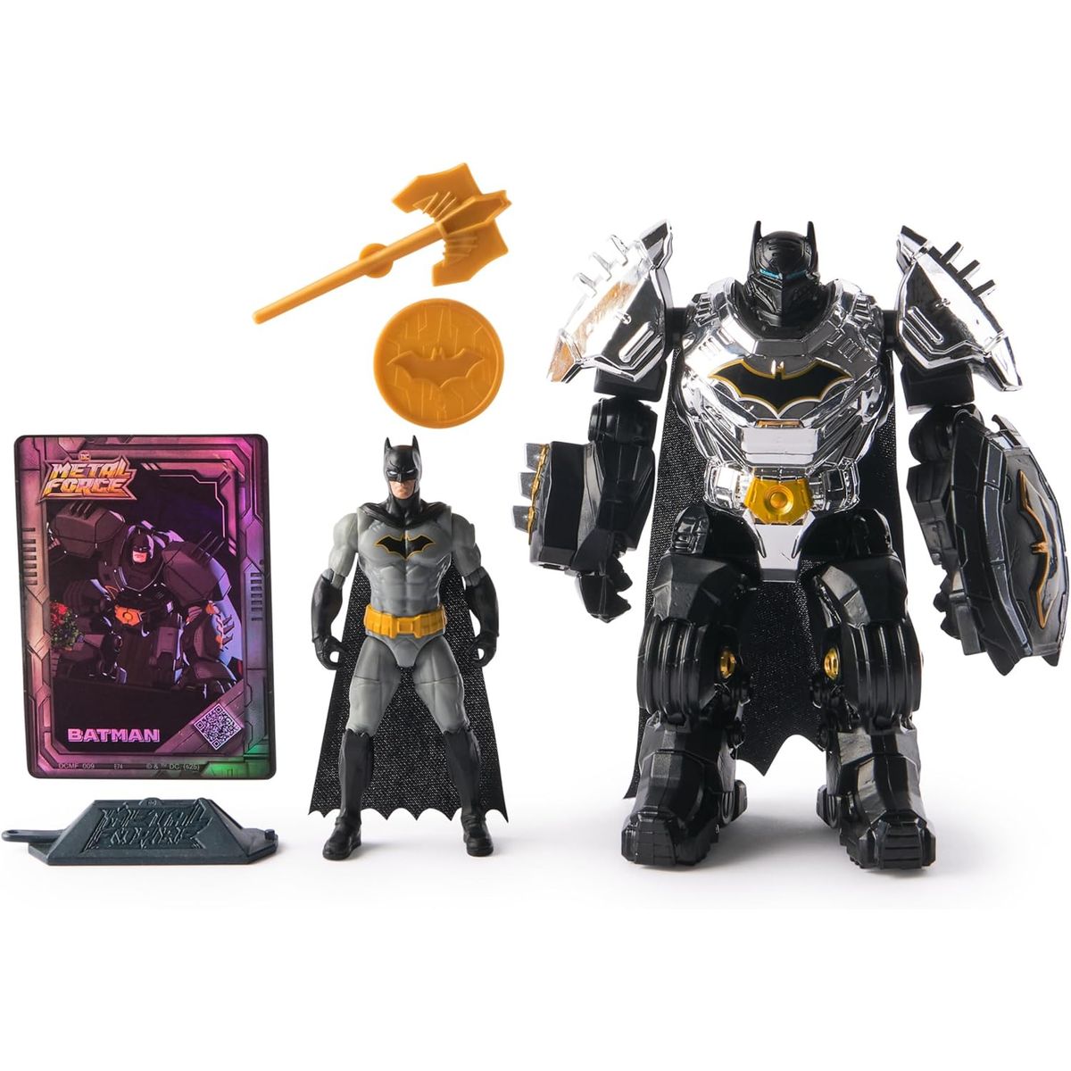 SPIN MASTER - DC Metal Force - Batman y Armadura de Metal