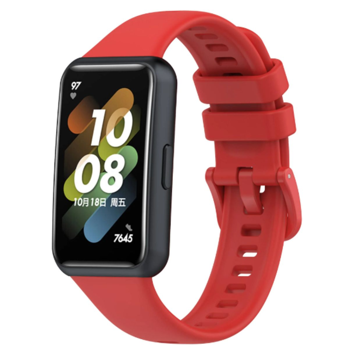 GENERICO - Correa de Silicon para Huawei Band 7 - ROJO