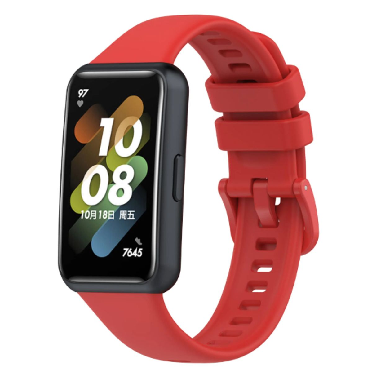GENERICO - Correa de Silicon para Huawei Band 7 - ROJO