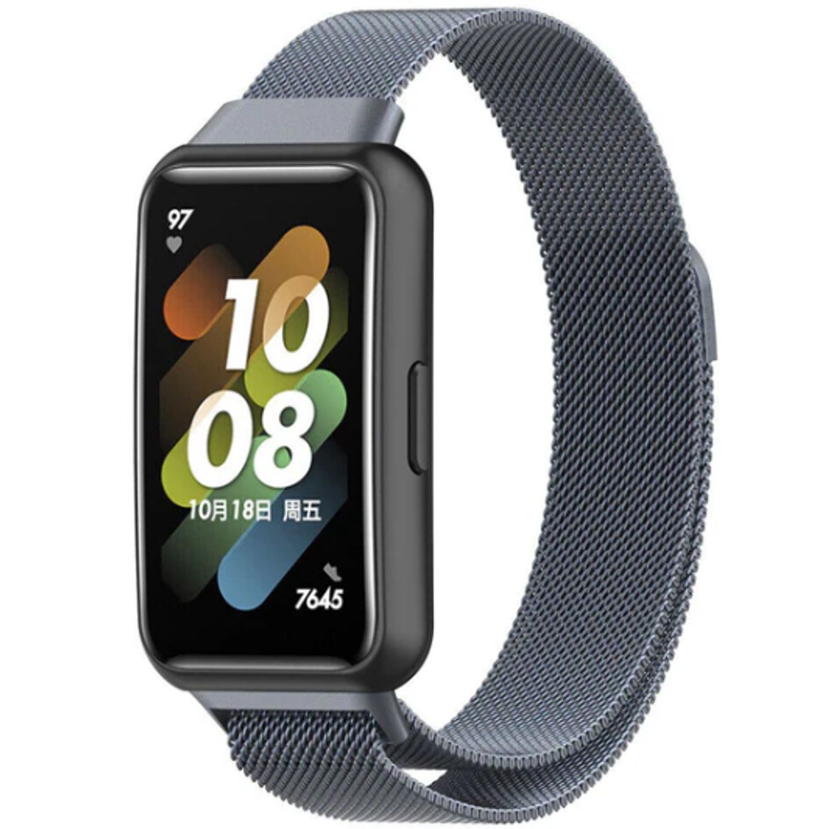 GENERICO - Correa Milanesa para Huawei Band 7  - GRIS