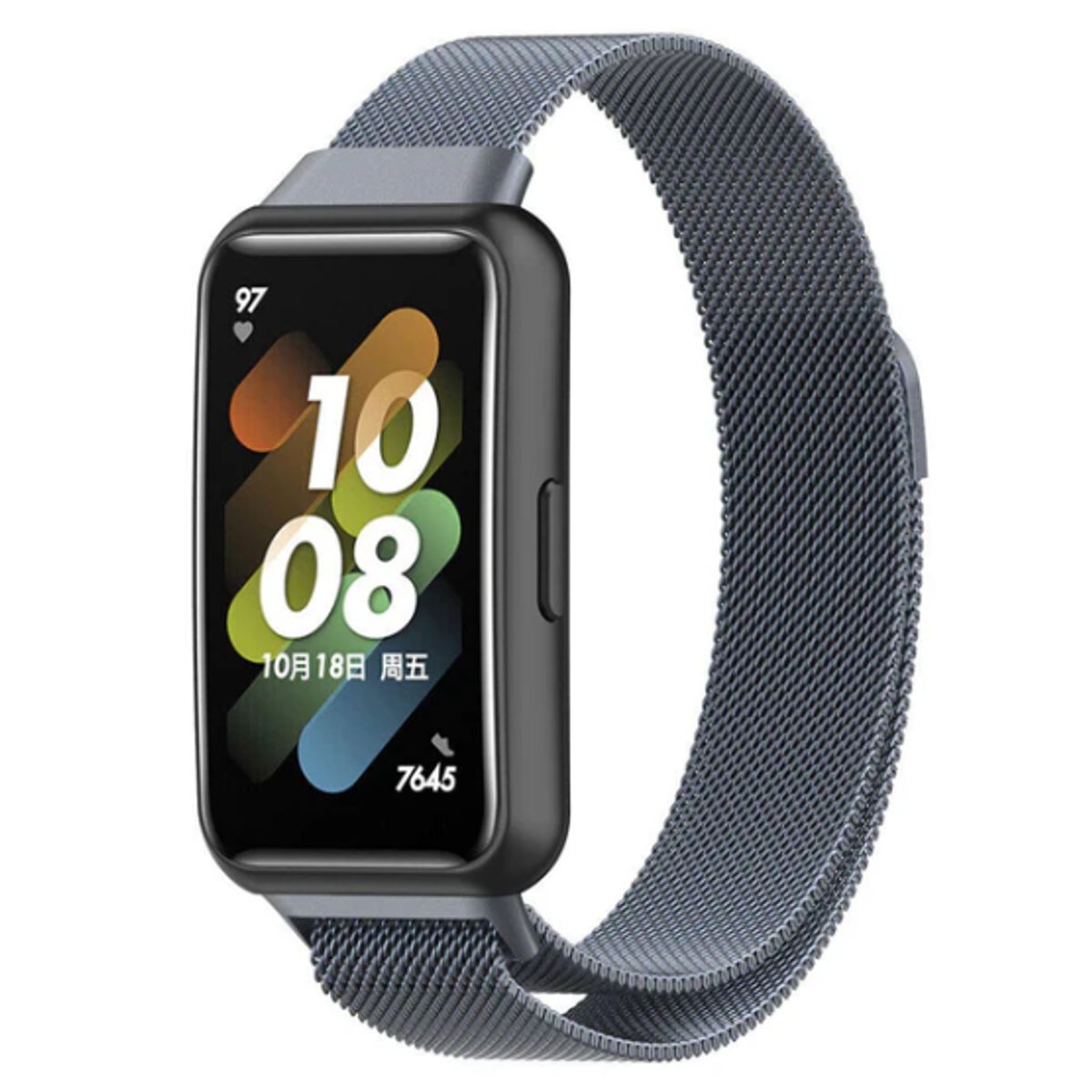 GENERICO - Correa Milanesa para Huawei Band 7  - GRIS