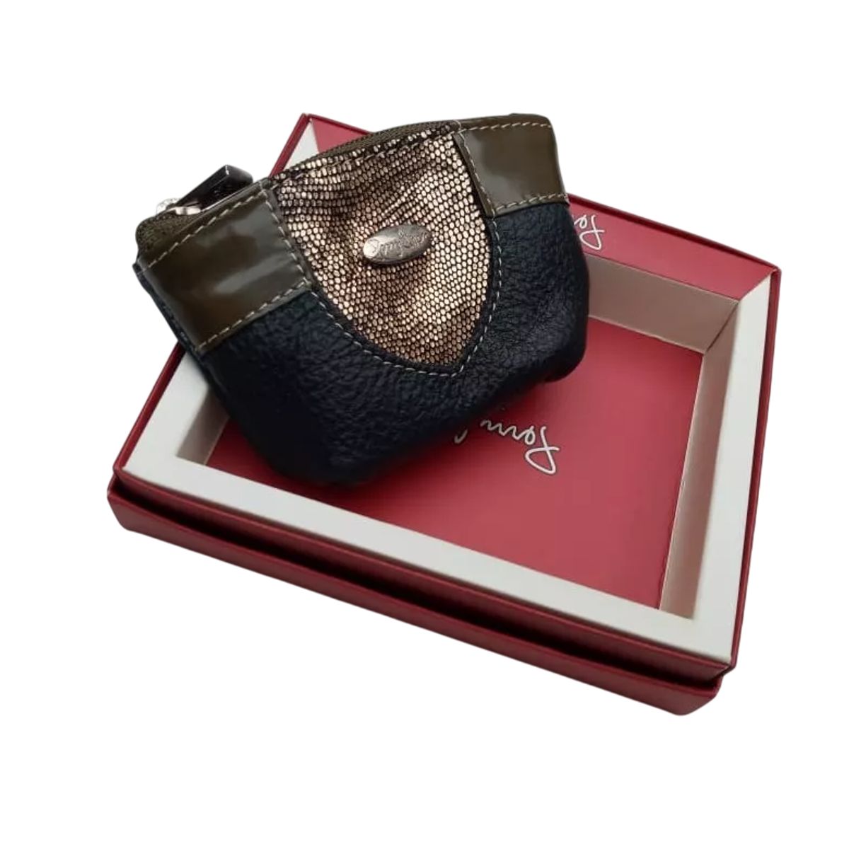 PERRY JHAN - Monedero minimalista de Cuero para Mujer