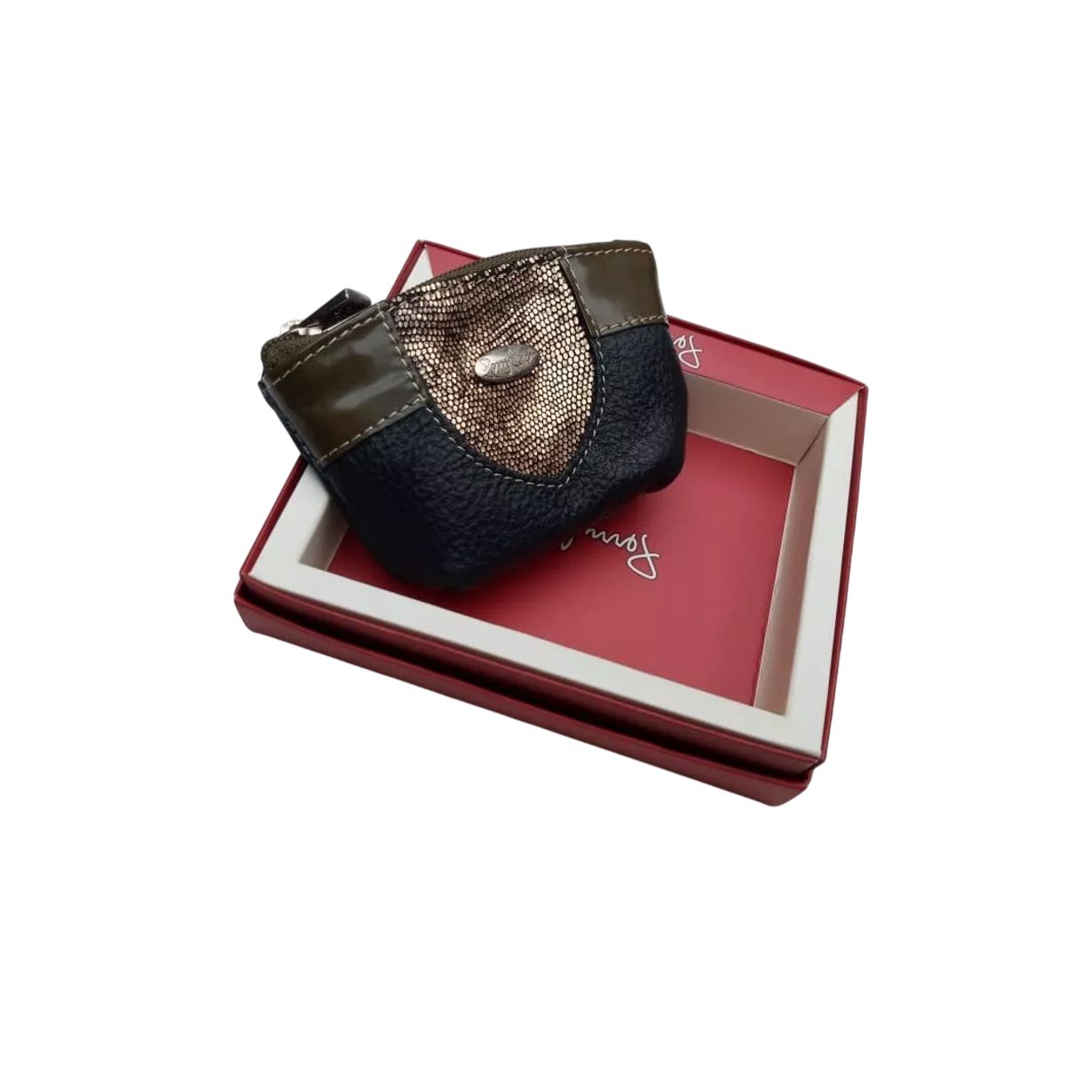 PERRY JHAN - Monedero minimalista de Cuero para Mujer